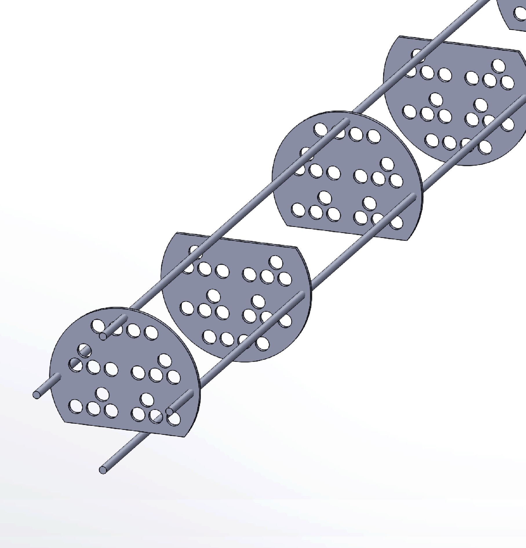 管壳式换热器。直径8英寸，6个通道